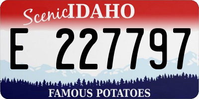 ID license plate E227797