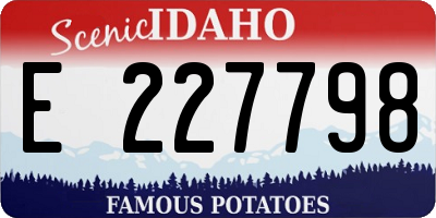 ID license plate E227798