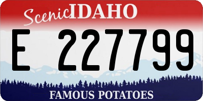 ID license plate E227799