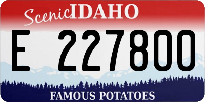 ID license plate E227800