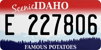 ID license plate E227806