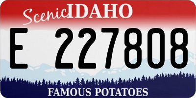 ID license plate E227808