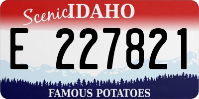 ID license plate E227821