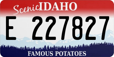 ID license plate E227827