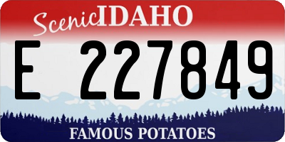 ID license plate E227849