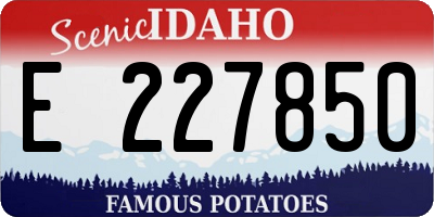 ID license plate E227850