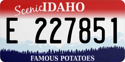 ID license plate E227851