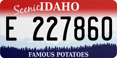 ID license plate E227860