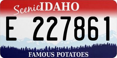 ID license plate E227861