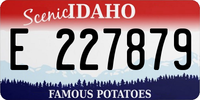ID license plate E227879