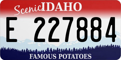 ID license plate E227884