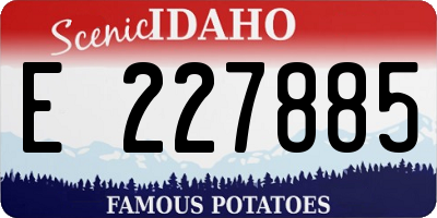 ID license plate E227885