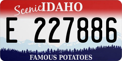 ID license plate E227886