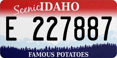 ID license plate E227887