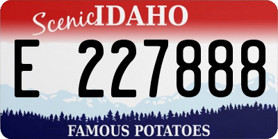 ID license plate E227888