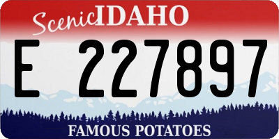 ID license plate E227897