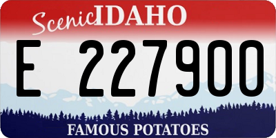 ID license plate E227900