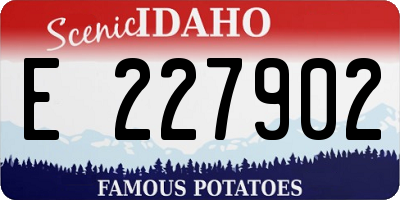 ID license plate E227902