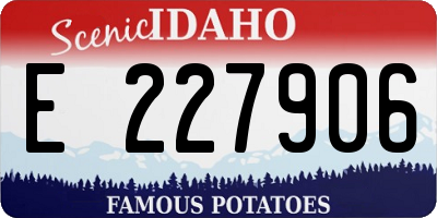 ID license plate E227906