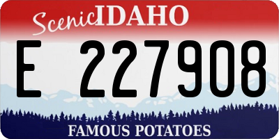 ID license plate E227908