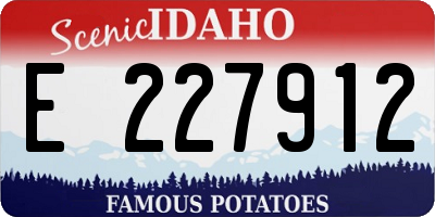 ID license plate E227912