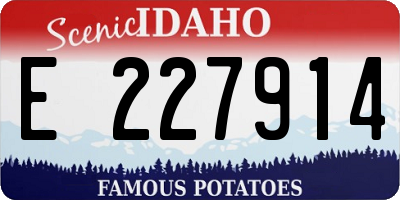 ID license plate E227914
