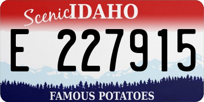 ID license plate E227915
