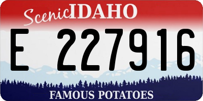 ID license plate E227916