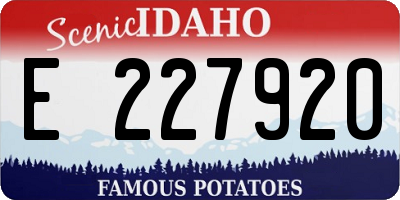 ID license plate E227920