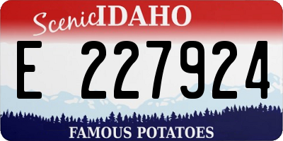 ID license plate E227924