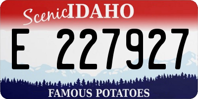 ID license plate E227927
