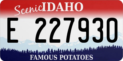 ID license plate E227930