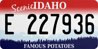 ID license plate E227936