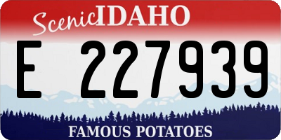 ID license plate E227939