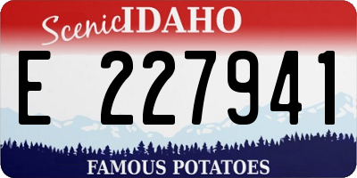 ID license plate E227941