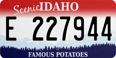 ID license plate E227944