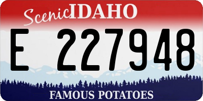 ID license plate E227948