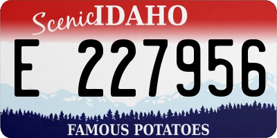 ID license plate E227956