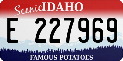 ID license plate E227969