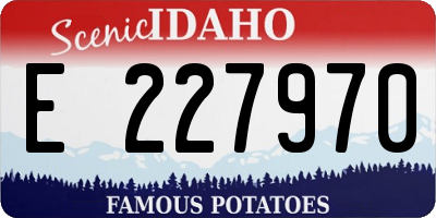 ID license plate E227970