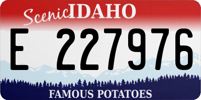 ID license plate E227976