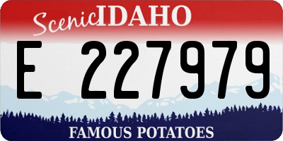 ID license plate E227979