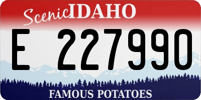 ID license plate E227990