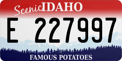 ID license plate E227997