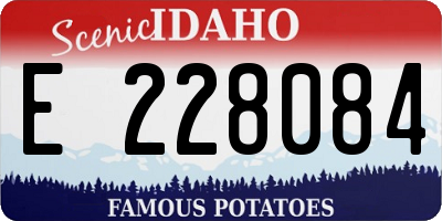 ID license plate E228084
