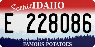 ID license plate E228086