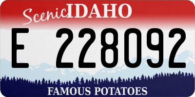 ID license plate E228092