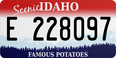 ID license plate E228097