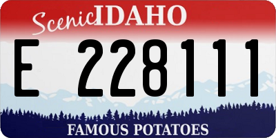 ID license plate E228111