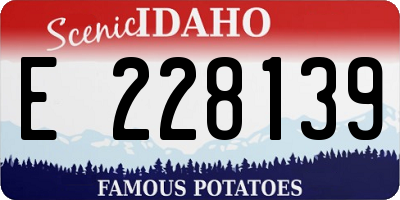 ID license plate E228139